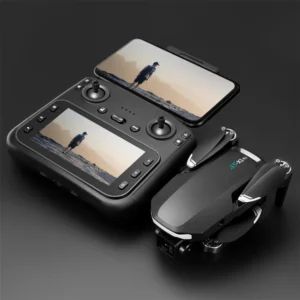 LSRC S-X1 GPS 5G Digital FPV with 5.9inch LCD Screen Controller 1080P HD Dual Camera 3-Axis EIS Gimbal Optical Flow Positioning Brushless Foldable RC Drone Quadcopter RTF