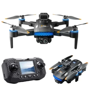 WLRC M6 WiFi FPV with LCD Screen Controller HD Dual Camera Servo Gimbal 360 Obstacle Avoidance LED Brushless Foldable RC Drone Quadcopter RTF