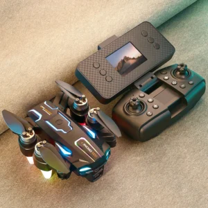 YCRC A22 WiFi FPV with Electrically Adjustable Camera Optical Flow Hover Automatic Obstacle Avoidance Detachable Camera Display Screen LED Brushless Foldable RC Drone Quadcopter RTF