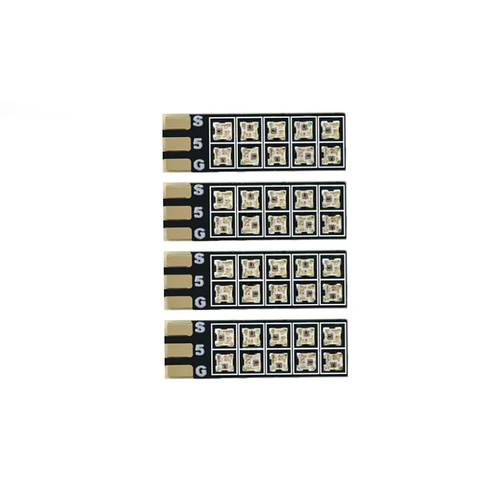 4PCS HGLRC LED LONGXL 13mm LED Strips Small Size Programmable Color Change for RC FPV Racing Drones