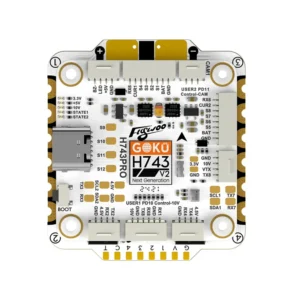 30x30mm Flywoo GOKU H743 PRO Flight Controller 55A 32Bit 128K AM32 3-6S 4in1 ESC Stack for RC FPV Racing Drones Support DJI O4 / O4 Pro