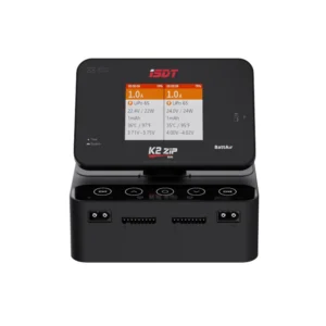 ISDT K2 ZIP AC 200W / DC 500Wx2 Dual Channel Smart Charger with 2.8 Inch IPS LCD Screen for 1~8S LiFe Lilon LiPo 1~7S LiHv ULiHv Battery